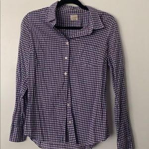 J CREW PURPLE GINGHAM SHIRT